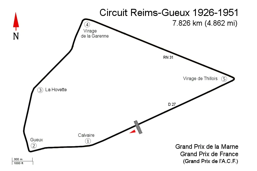 Tazio Nuvolari triomphe au Grand Prix de France 1932 à Reims-Gueux au volant de son Alfa Romeo