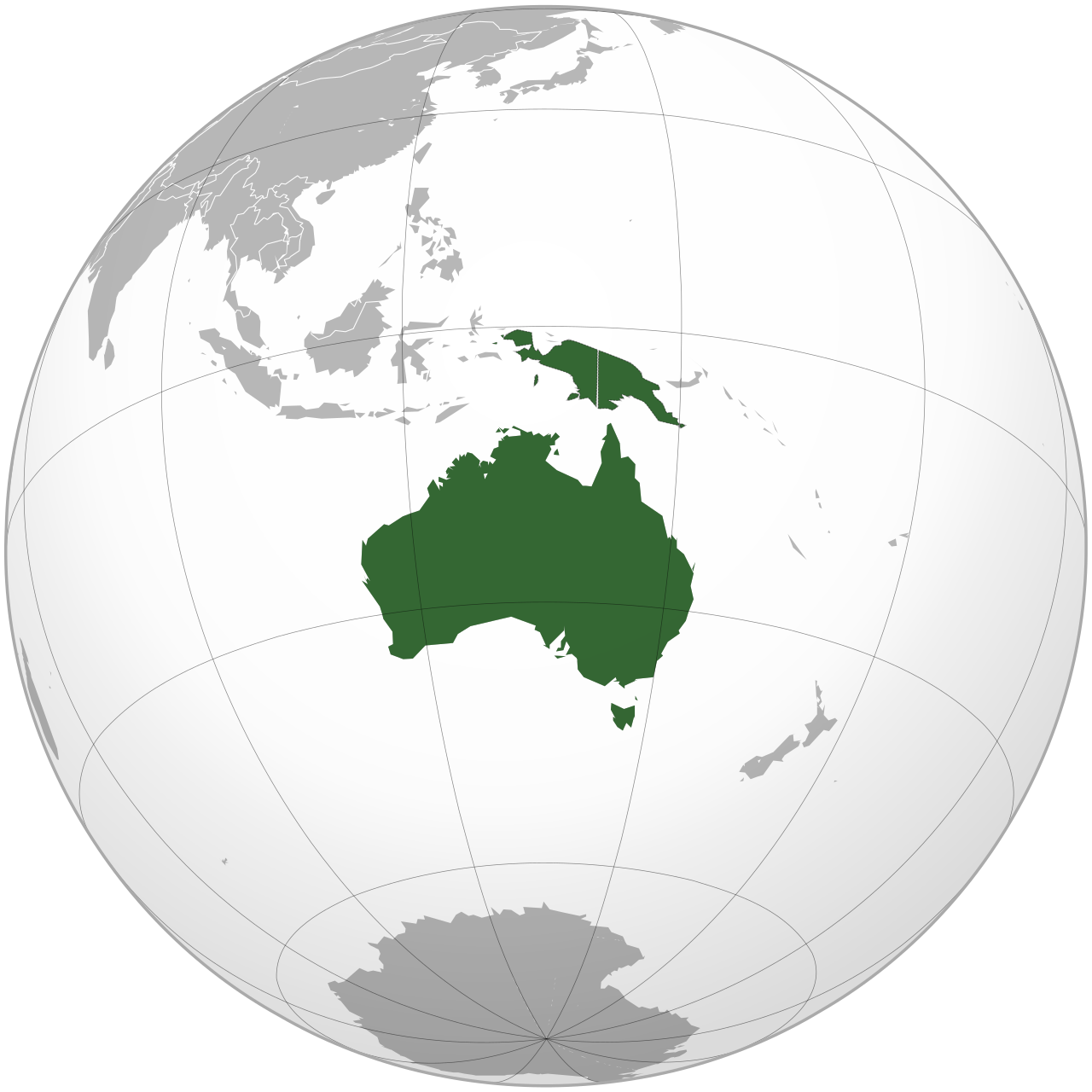 Vue d'ensemble du continent australien et de ses spécificités géographiques