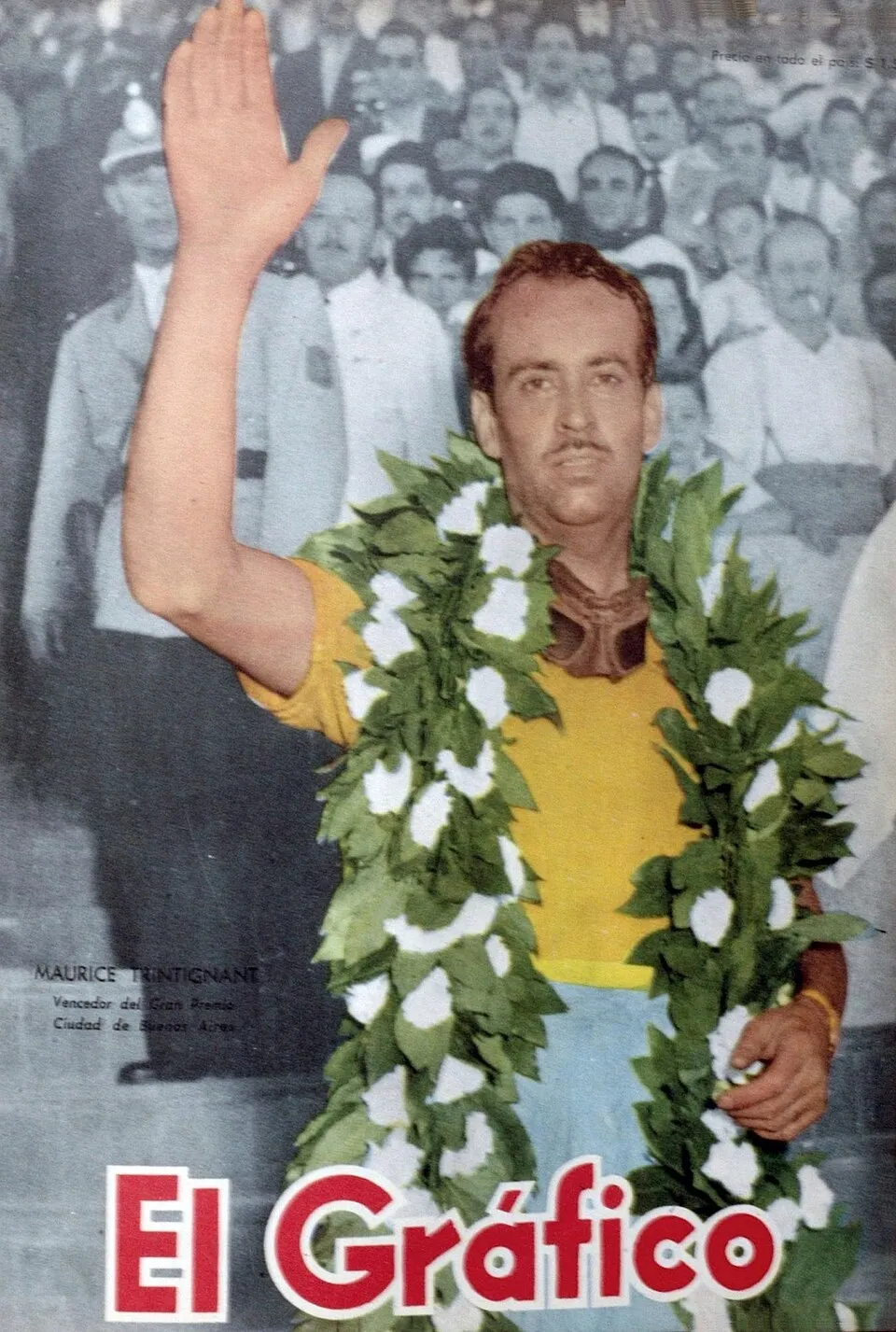 Portrait de Maurice Trintignant, légende française de la Formule 1 et vainqueur au Mans