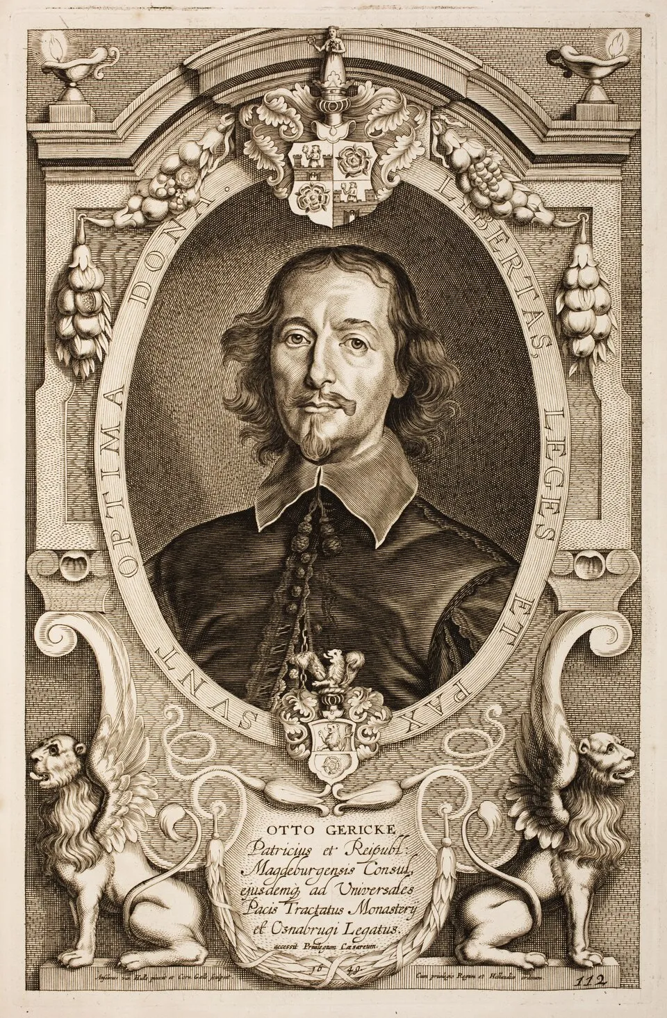 Portrait et biographie d'Otto von Guericke, physicien et inventeur des hémisphères de Magdeburg