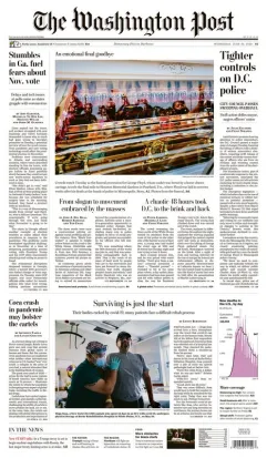 Le bâtiment du siège du Washington Post reflétant son rôle majeur dans la presse américaine