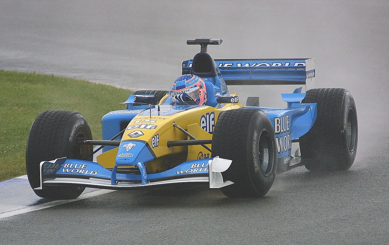 La Renault R202 pilotée par Jenson Button lors du championnat du monde de Formule 1 en 2002