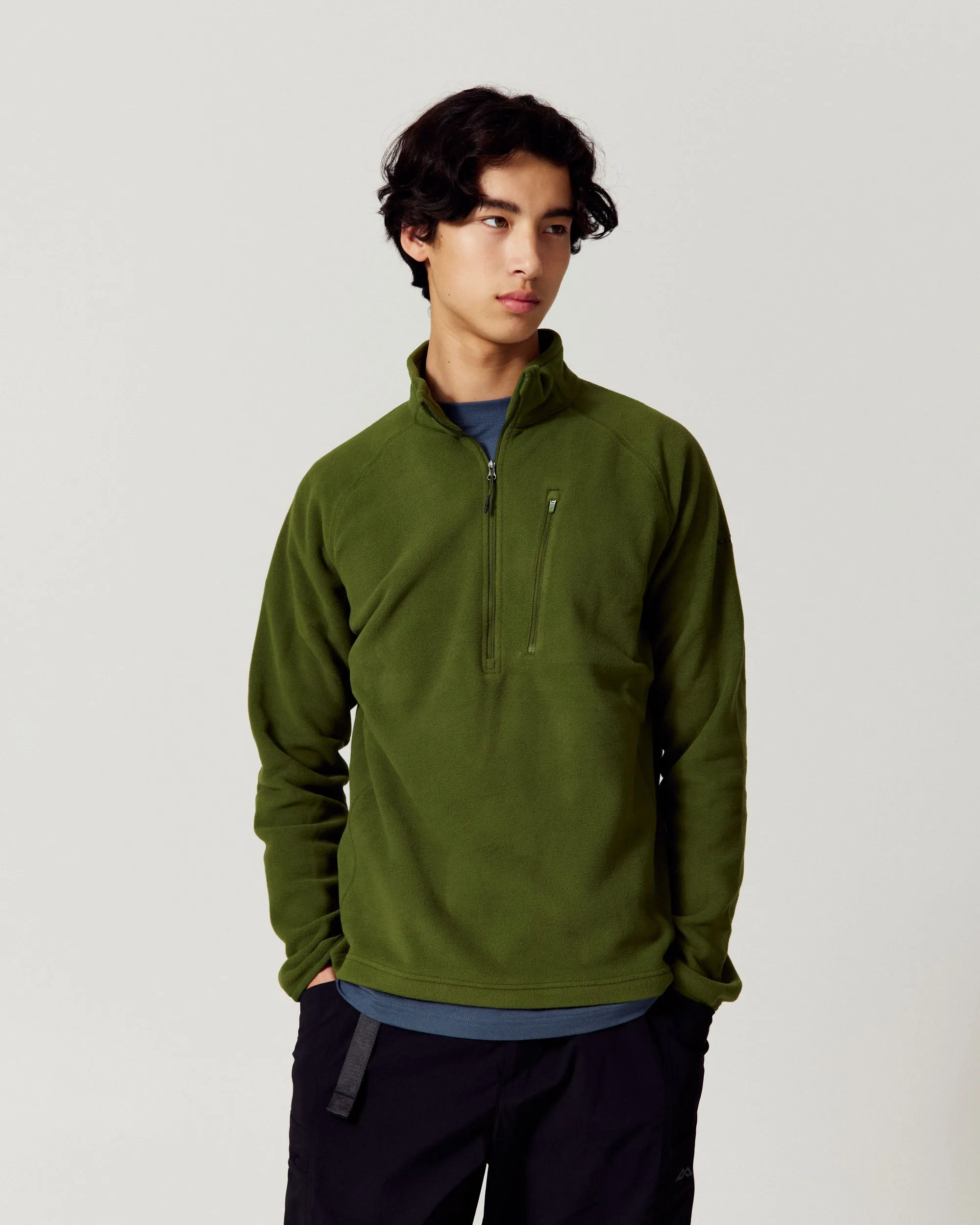 Jaket Fleece Pria Kathmandu Ridge 100 PrimaLoft Bio Olive