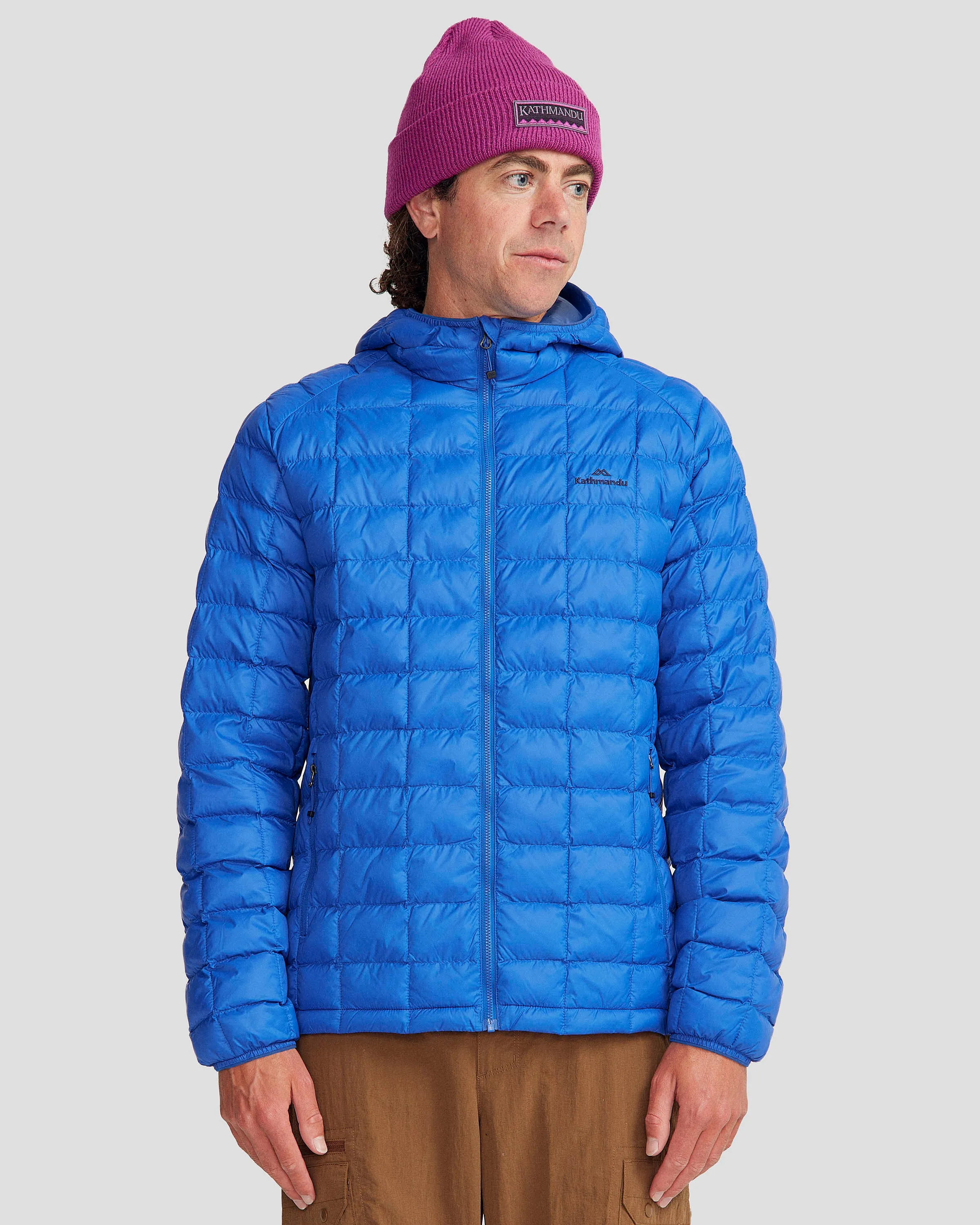 Jaket Pria Kathmandu Heli Insulated Hooded Peak Blue