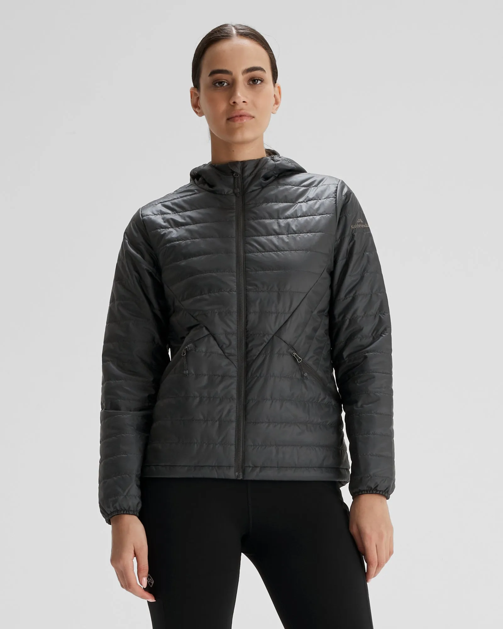 Jaket Puffer Wanita Kathmandu Heli R NovaLOFT Hooded Hitam