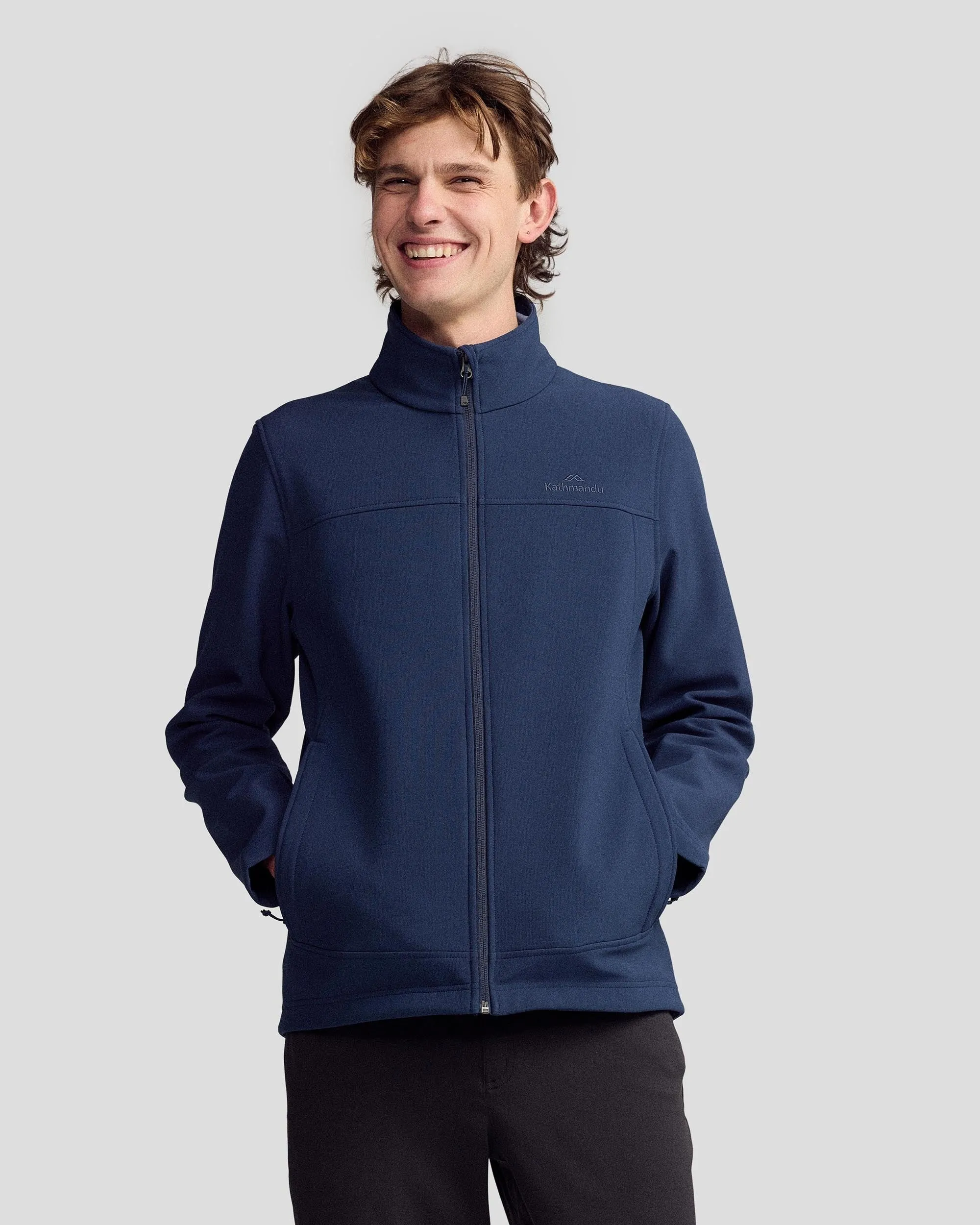 Jaket Softshell Pria Kathmandu Arbury Classic Navy