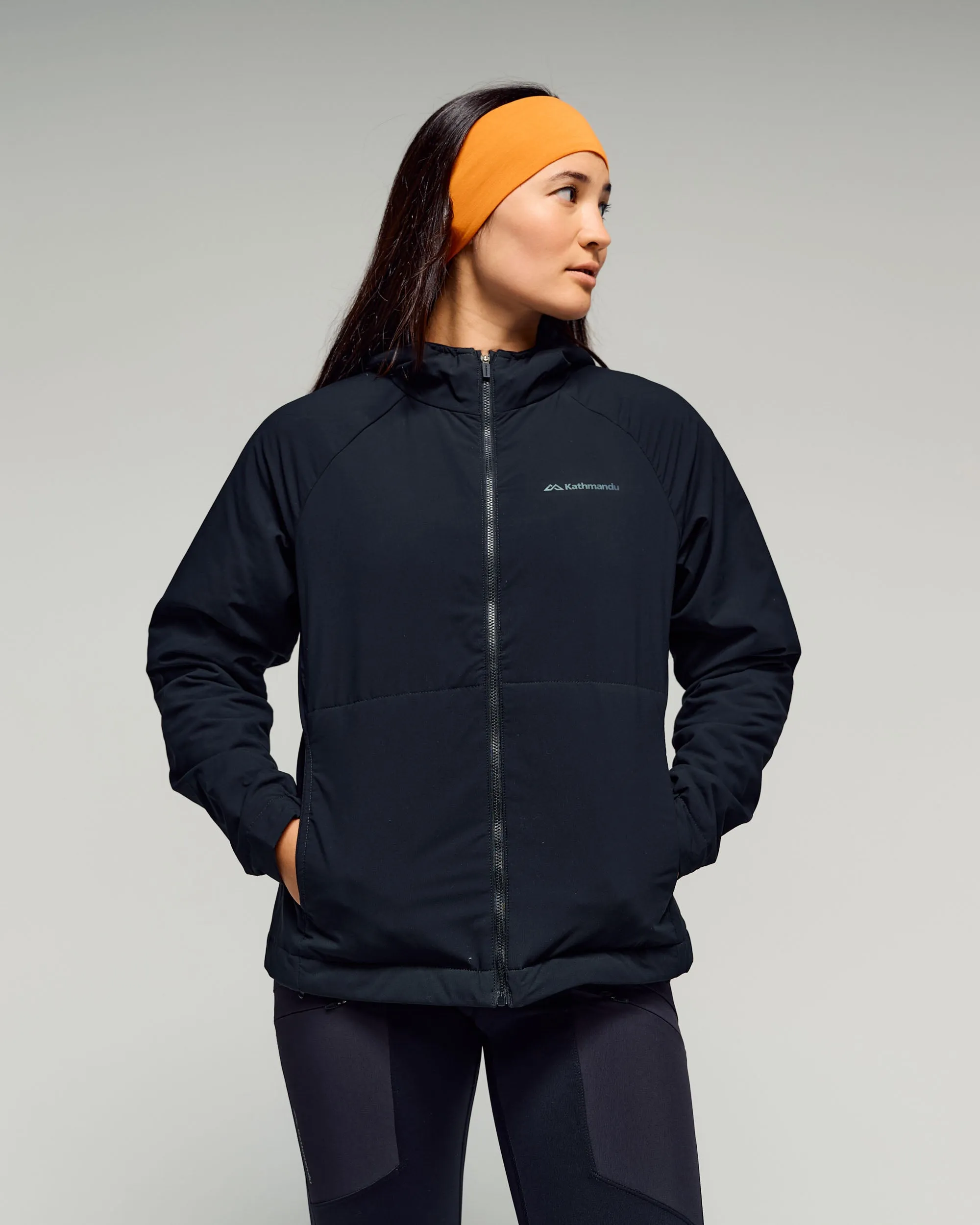 Jaket Wanita Kathmandu Anytime LT Insulated Hooded Hitam