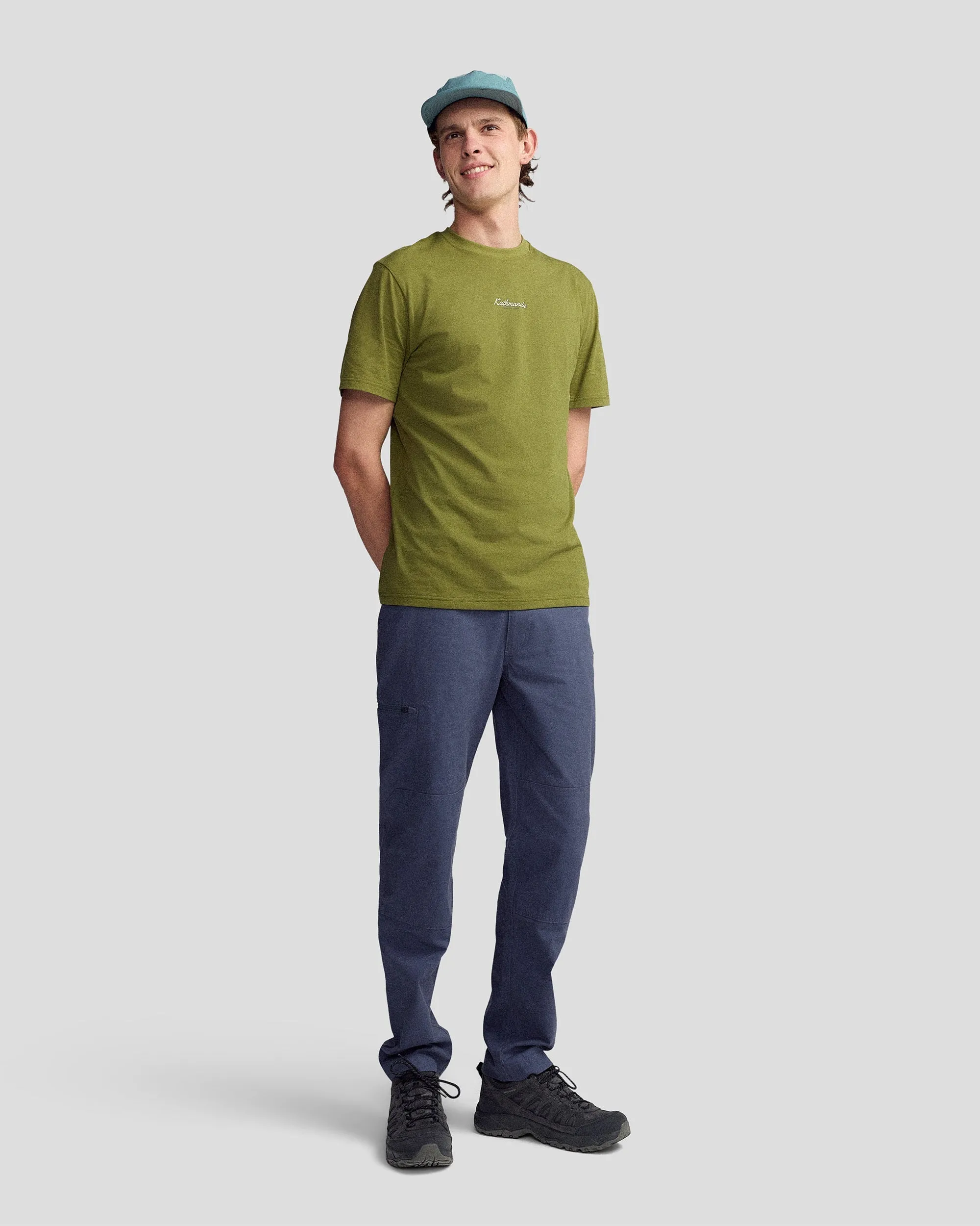 Kaos Pria Kathmandu River Organic Cotton Dark Fern