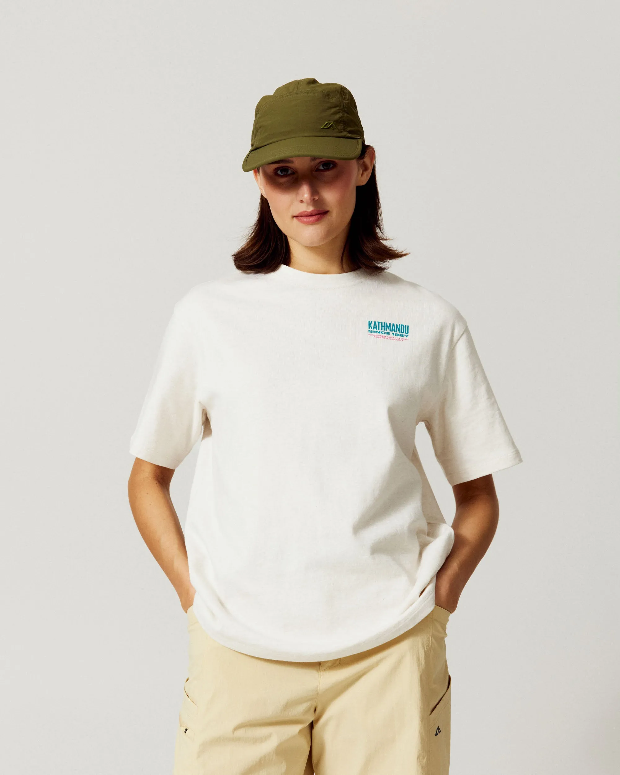 Kaos Wanita Kathmandu Climber Organic Cotton White Marle