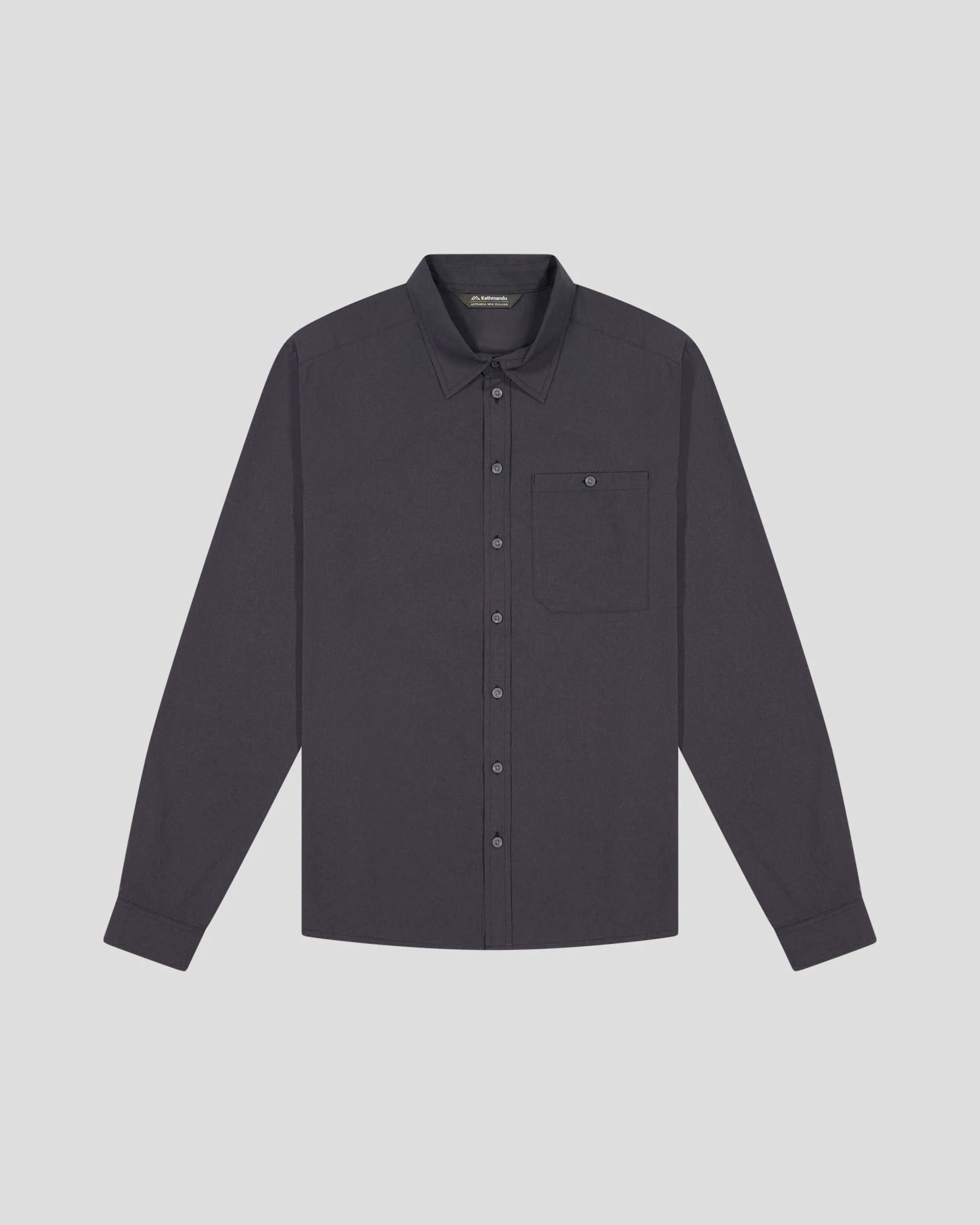 Kemeja Panjang Pria Flight Stretch Washed Black