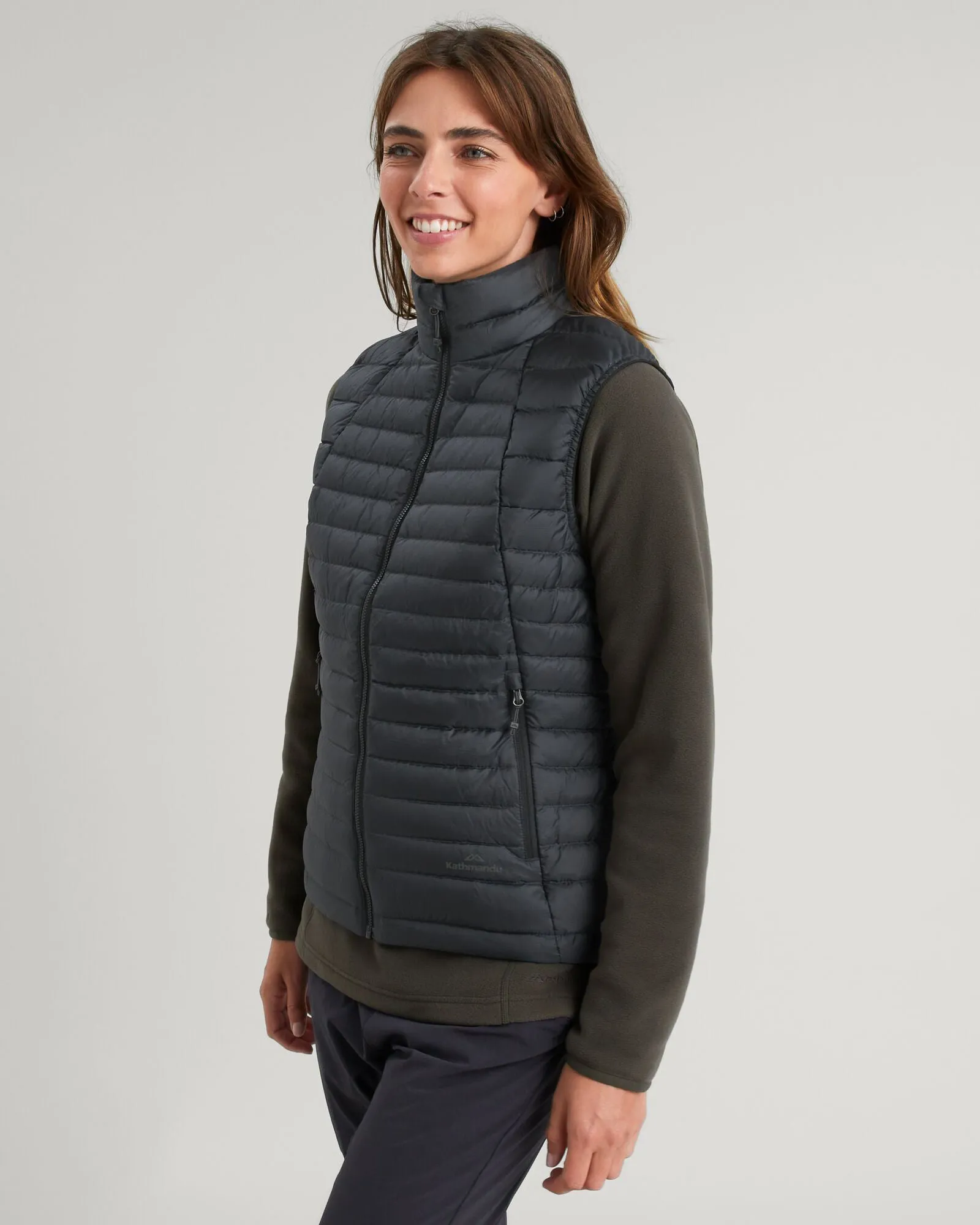 Rompi Bulu Angsa Wanita Kathmandu Heli R Down Vest Black