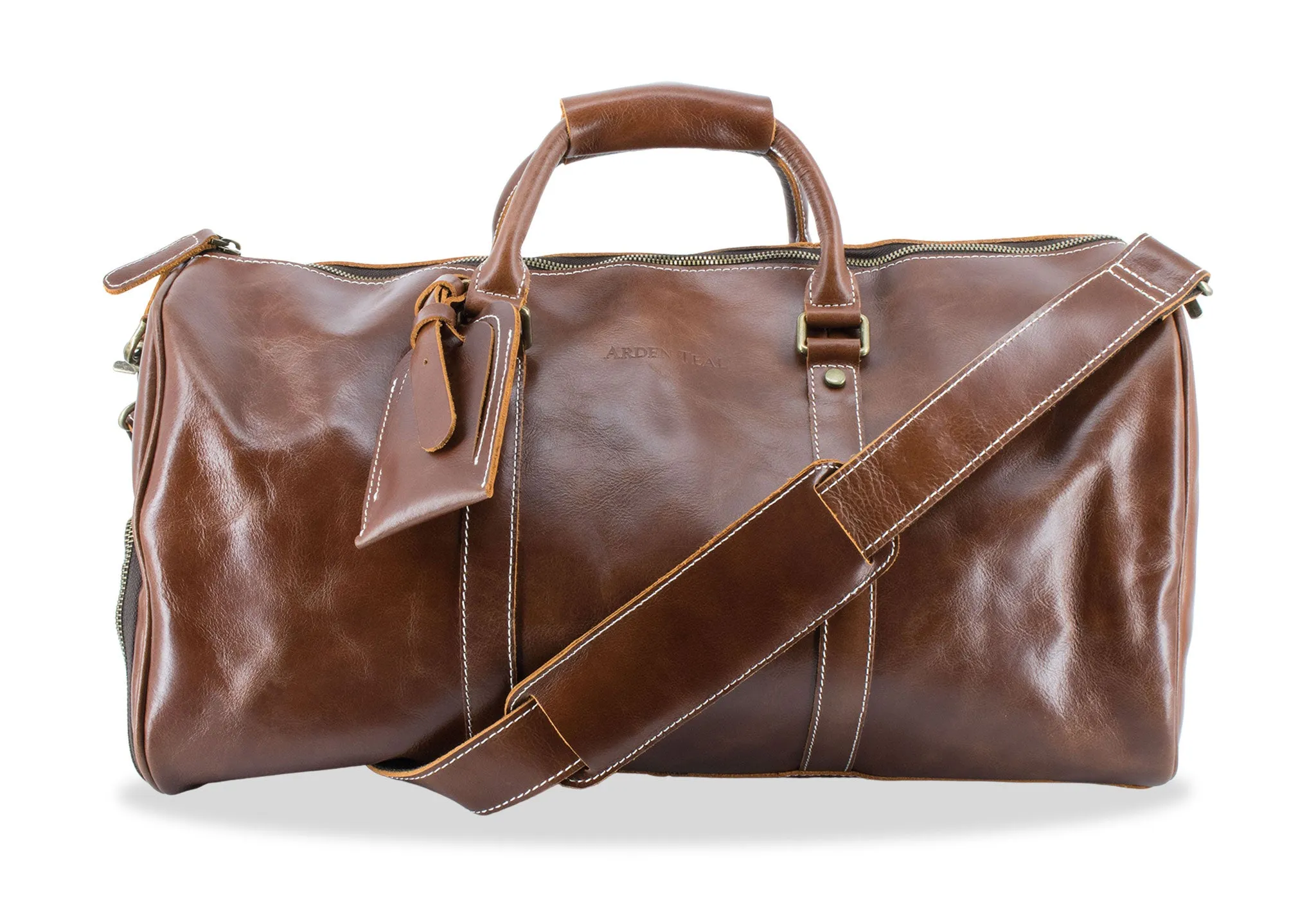 Tas Duffle Kulit Asli Bogota Patina Vintage Travel Bag